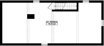 Piwnica projektu - G318 - Budynek garażowo - gospodarczy