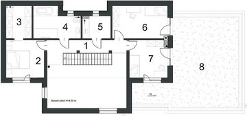 Piętro 1 projektu - Atrakcyjny D19