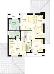 Piętro 1 projektu - Willa na Borowej