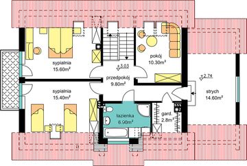 Poddasze projektu - BW-27 wariant 6
