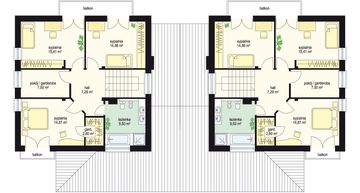 Piętro 1 projektu - Szmaragd 2