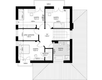 Piętro 1 projektu - Szmaragd