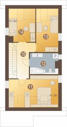 Poddasze projektu - Azalia bez garażu [B]