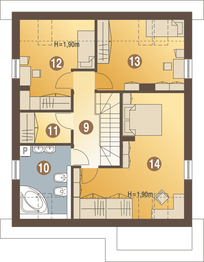 Poddasze projektu - Miła z garażem 1-st. [A]