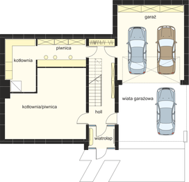 Piwnica projektu - Dom na górce