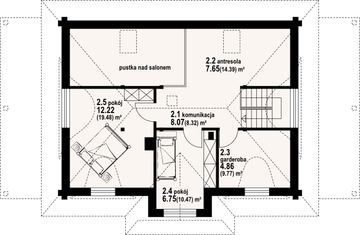 Poddasze projektu - Chmielniki małe dw 11 rx