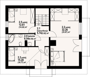 Poddasze projektu - Jaworki 14m