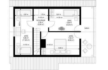 Poddasze projektu - Chatka drewniana