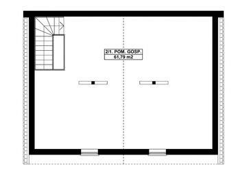 Poddasze projektu - G321 - Budynek gospodarczy