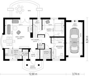 Parter projektu - Gargamel z garażem