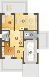 Parter projektu - Miła II z garażem 1-st. [A]