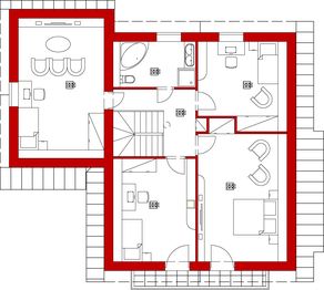 Poddasze projektu - Domek Modrzewiowy ES (007 ES+G)