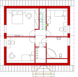 Poddasze projektu - Domek Nieduży (010 ES)