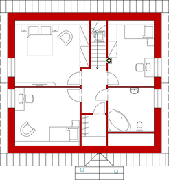 Poddasze projektu - Domek Nieduży ET (010 ET)