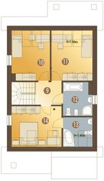 Poddasze projektu - Norbert z garażem 1-st. [A]