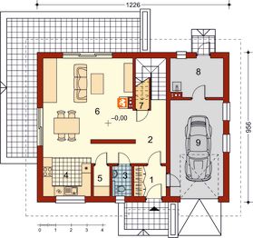 Parter projektu - Sznaucer 2 z garażem