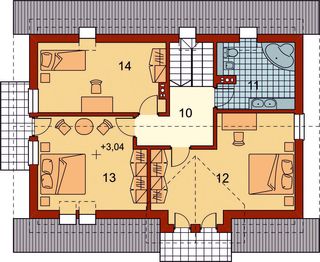 Poddasze projektu - Sznaucer 3 z garażem