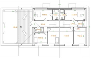 Piętro 1 projektu - eko Typowy 8