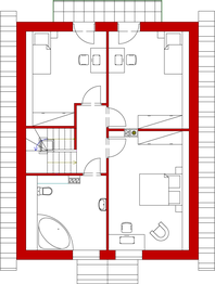 Poddasze projektu - Domek Południowy (015 BK v3)