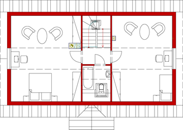 Poddasze projektu - Domek Bieszczadzki (018 SK)