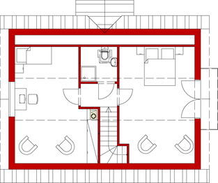 Poddasze projektu - Domek w Lipowej (019 SK v3)