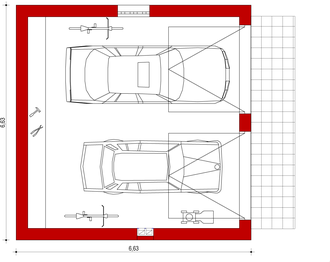 Parter projektu - Garaż dwustanowiskowy G-35.64