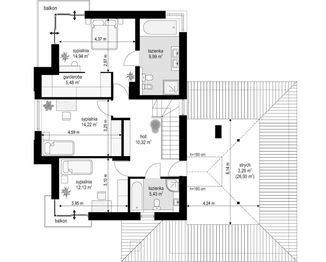 Piętro 1 projektu - Turkus
