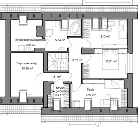 Poddasze projektu - Domidea 52 w5