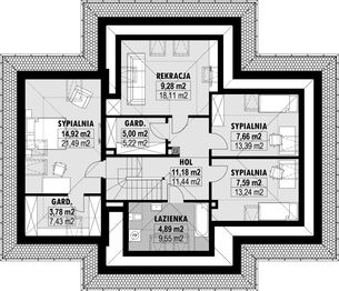 Poddasze projektu - E-190