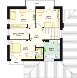 Piętro 1 projektu - Szmaragd 3