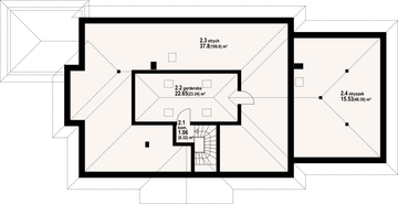 Poddasze projektu - Dęborzyce 5m