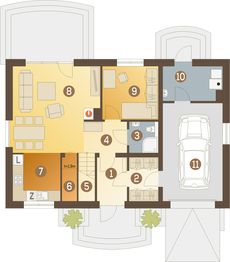 Parter projektu - Julia II z garażem 1-st. [A]