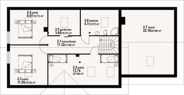 Poddasze projektu - Bolesławice 6 dwst
