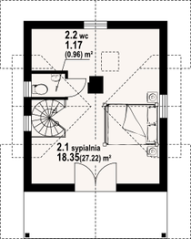 Poddasze projektu - Gajowo 68 dws