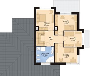 Piętro 1 projektu - APS 266 + 2G