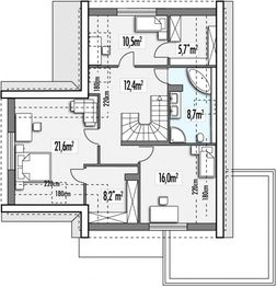 Poddasze projektu - Aleksandra Klasyk B 2-garaże