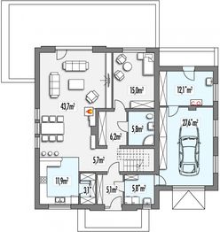 Parter projektu - Blanka A garaż