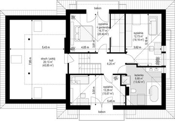 Poddasze projektu - Willa Julia