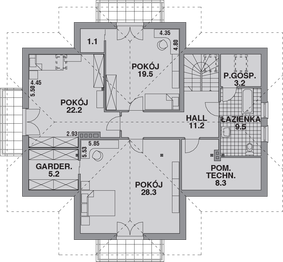 Poddasze projektu - Dom 219