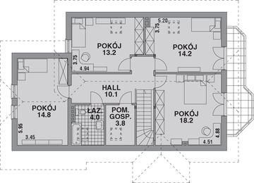 Poddasze projektu - Dom 221