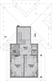 Piętro 1 projektu - DOM 227