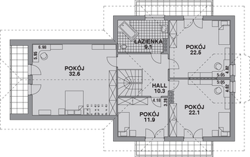 Poddasze projektu - Dom 230