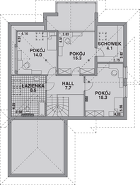 Poddasze projektu - Dom 232
