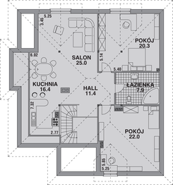 Poddasze projektu - Dom 235