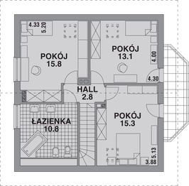 Poddasze projektu - Dom 238