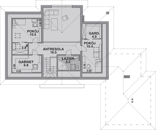 Poddasze projektu - Dom 240