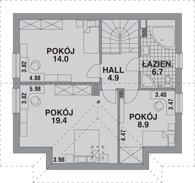 Poddasze projektu - Dom 247