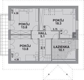 Poddasze projektu - Dom 250