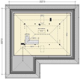Poddasze projektu - Heros 3 z garażem 2-st.