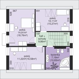 Poddasze projektu - Dom przy Cyprysowej 20 N